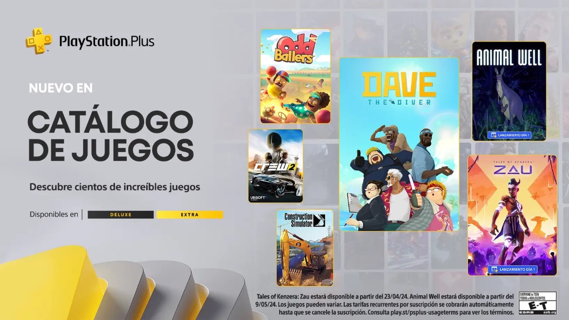 ¿Cuáles son los nuevos títulos que se suman al catálogo de juegos de PlayStation Plus en abril?